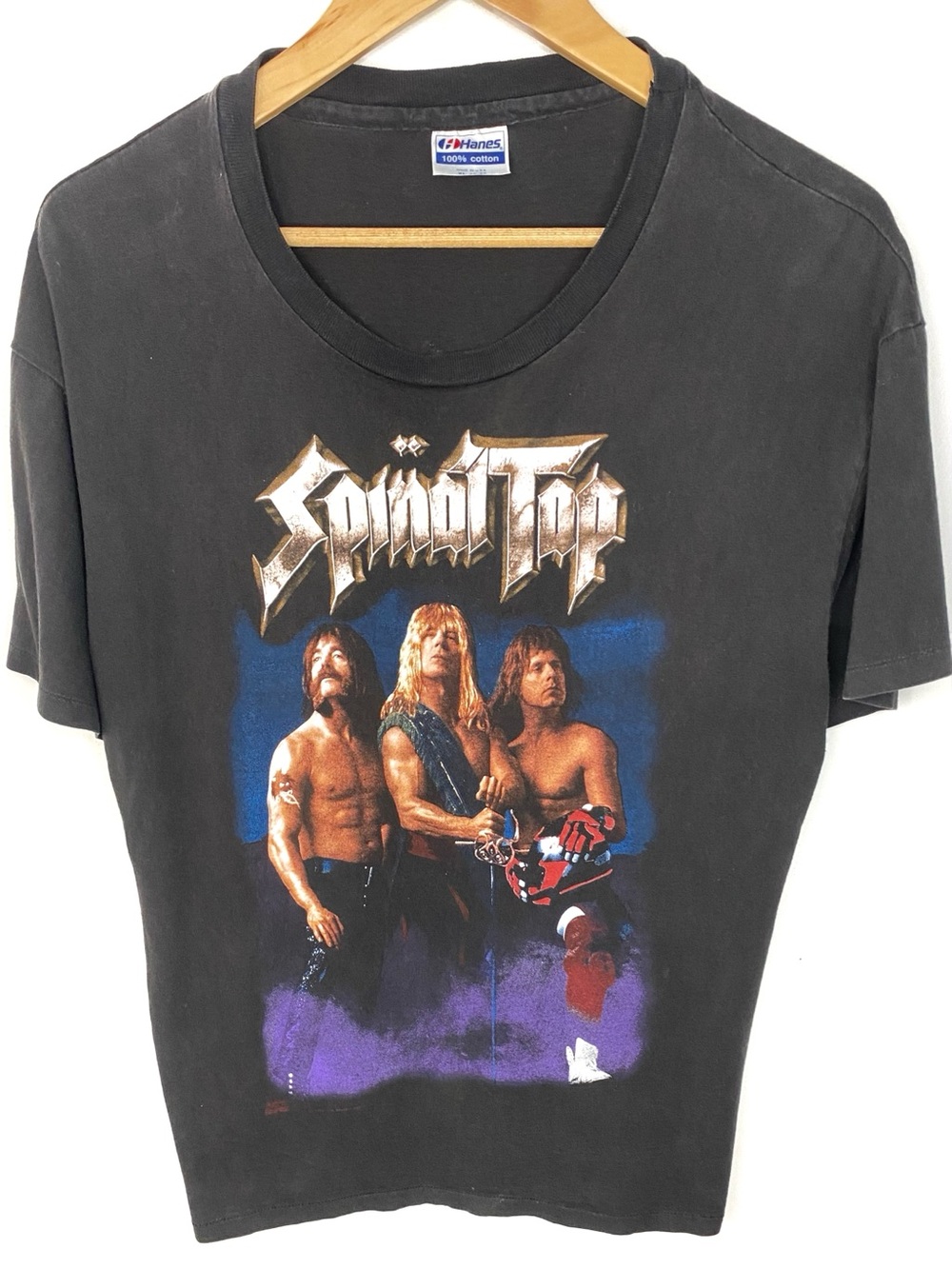 Vintage 1992 Spinal Tap Break Like The Wind Faded Black Single Stitch T Shirt XL